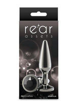 Rear Assets Chrome Tapered Anal Plug - Gray/Grey - Medium