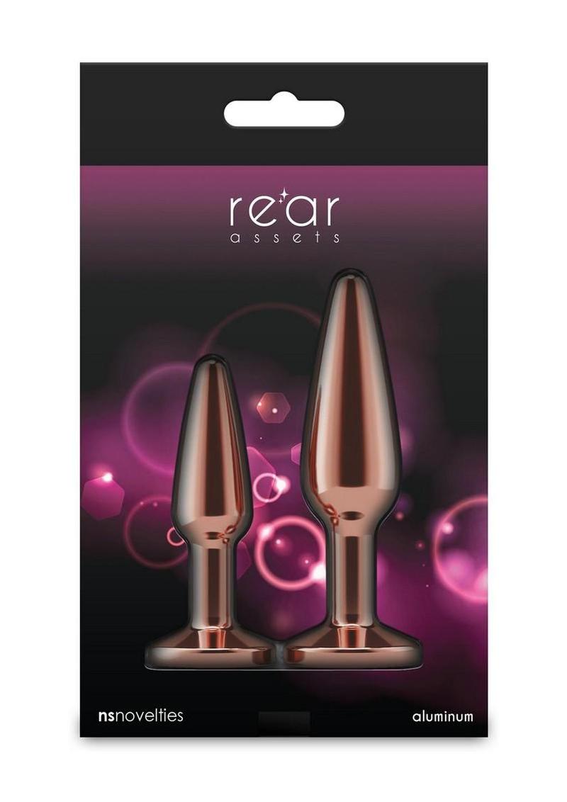 Rear Assets Chrome-Plated Tapered Anal Plugs Kit