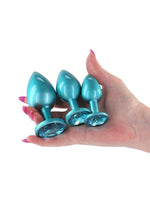 Rear Assets Chrome-Plated Tapered Anal Plugs Kit