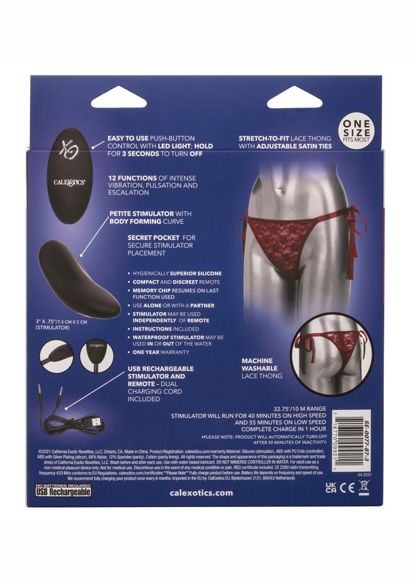 CalExotics Rechargeable Lace Thong Set