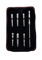 Rouge Stainless Steel Penis Plug Set with Handle - Silver