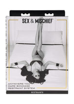 Sex and Mischief Anywhere You Dare Bondage Restraint System - Black/Silver