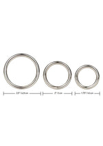 CalExotics Silver Ring Set 3 Universal Metal Rings
