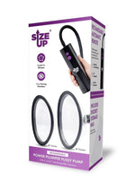 Size Up Rechargeable Pussy Pump Two Chambers - Black/Clear