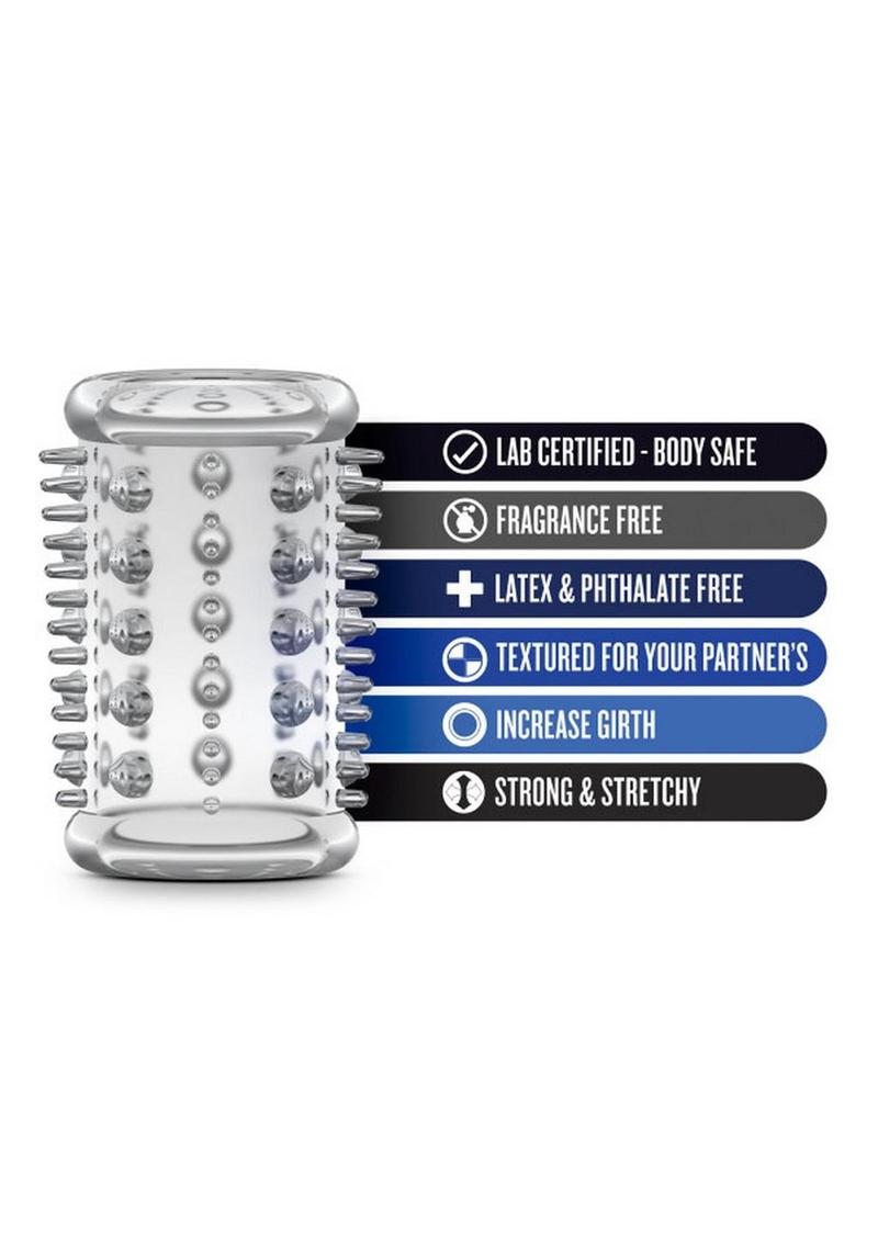Stay Hard Cock Sleeve 03 Clear Textured Girth Enhancer