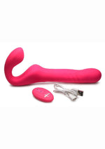 Strap U Mighty Thrust Thrusting & Vibrating Strapless Strap-On with Remote Control