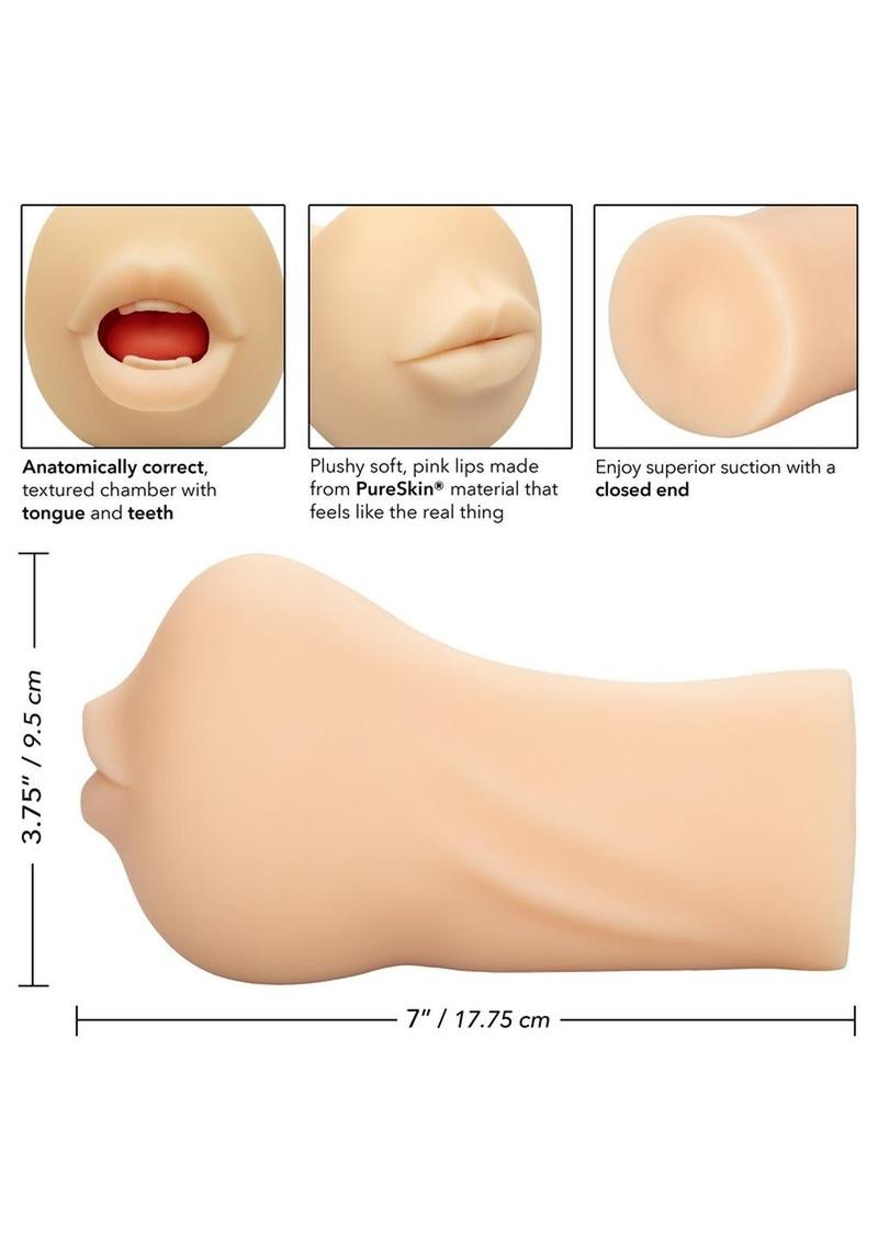 CalExotics Stroke It Realistic Mouth Stroker For Authentic Pleasure
