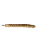 Tailz Extra Long Mink Tail with Butt Plug Sensual and Brown Faux Fur