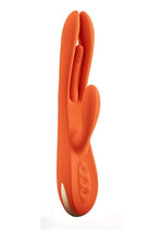 Terri App Controlled Kinky Finger Tapping Rabbit Vibrator - Gold/Orange
