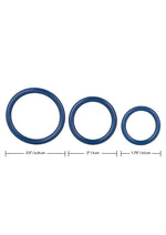 Tri Rings Multi Color Cock Ring Set