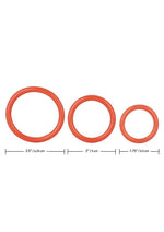 Tri Rings Multi Color Cock Ring Set