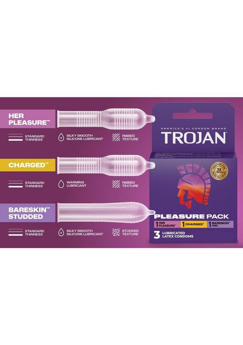 Trojan Pleasure Pack Condoms 3 Count