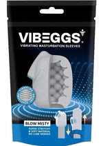 Vibeggs Blow Misty Unisex Masturbation Egg - Blue/White