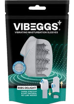 Vibeggs Ribs Delight Unisex Masturbation Egg - Blue/White