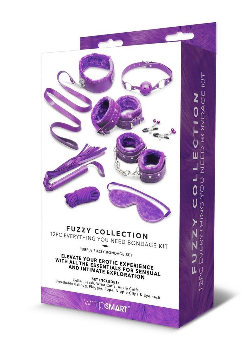 WhipSmart Fuzzy Collection Bondage Kit - Purple
