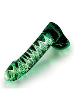 WhipSmart Glow in the Dark Lifelike Glass Dildo with Balls