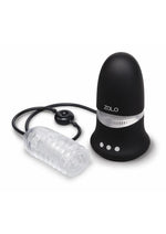 ZOLO Nut Buster Rechargeable Multi-Function Masturbator with Remote - Black/Clear