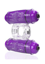 4T Double Wammy Silicone Dual Vibrating Couples Cock Ring