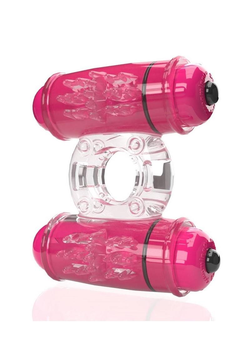 4T Double Wammy Silicone Dual Vibrating Couples Cock Ring