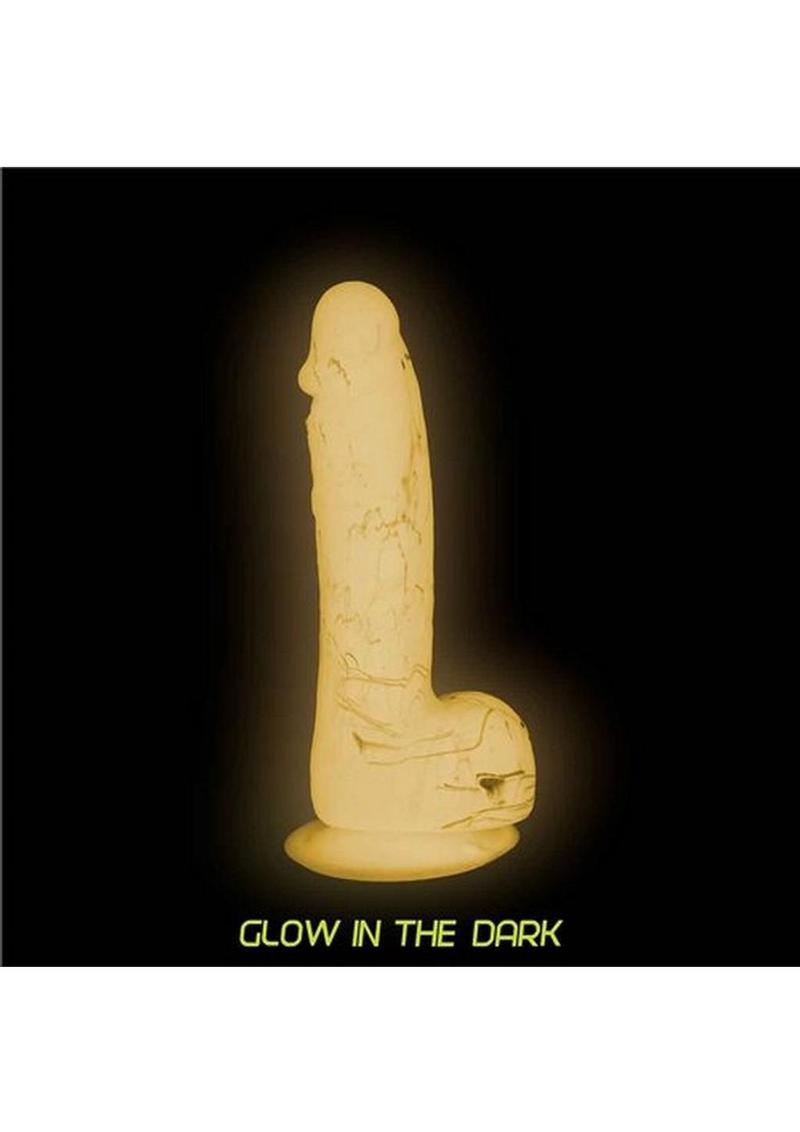 Addiction Brandon Silicone Glow-in-the-Dark Dildo with Balls