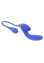 All In Rechargeable Silicone Dual Vibrator - Blue