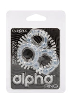 Alpha Liquid Silicone Beaded Rings - Clear - Set
