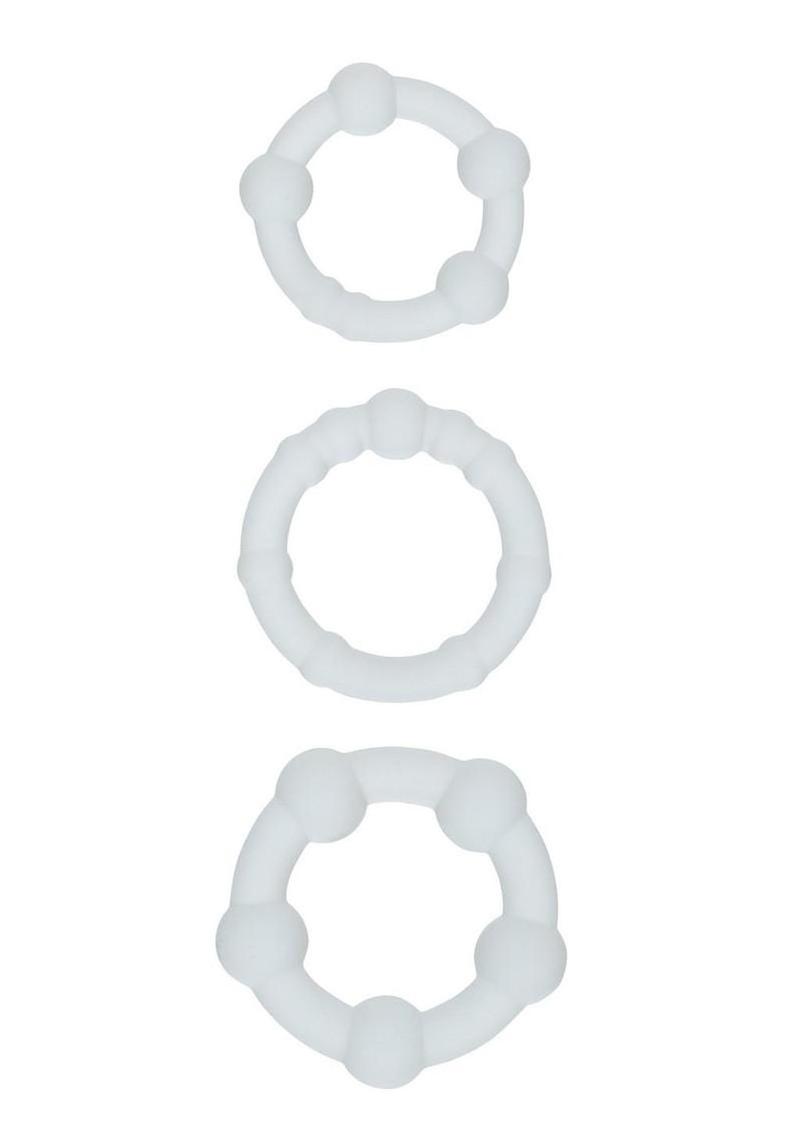 Alpha Liquid Silicone Beaded Rings Set