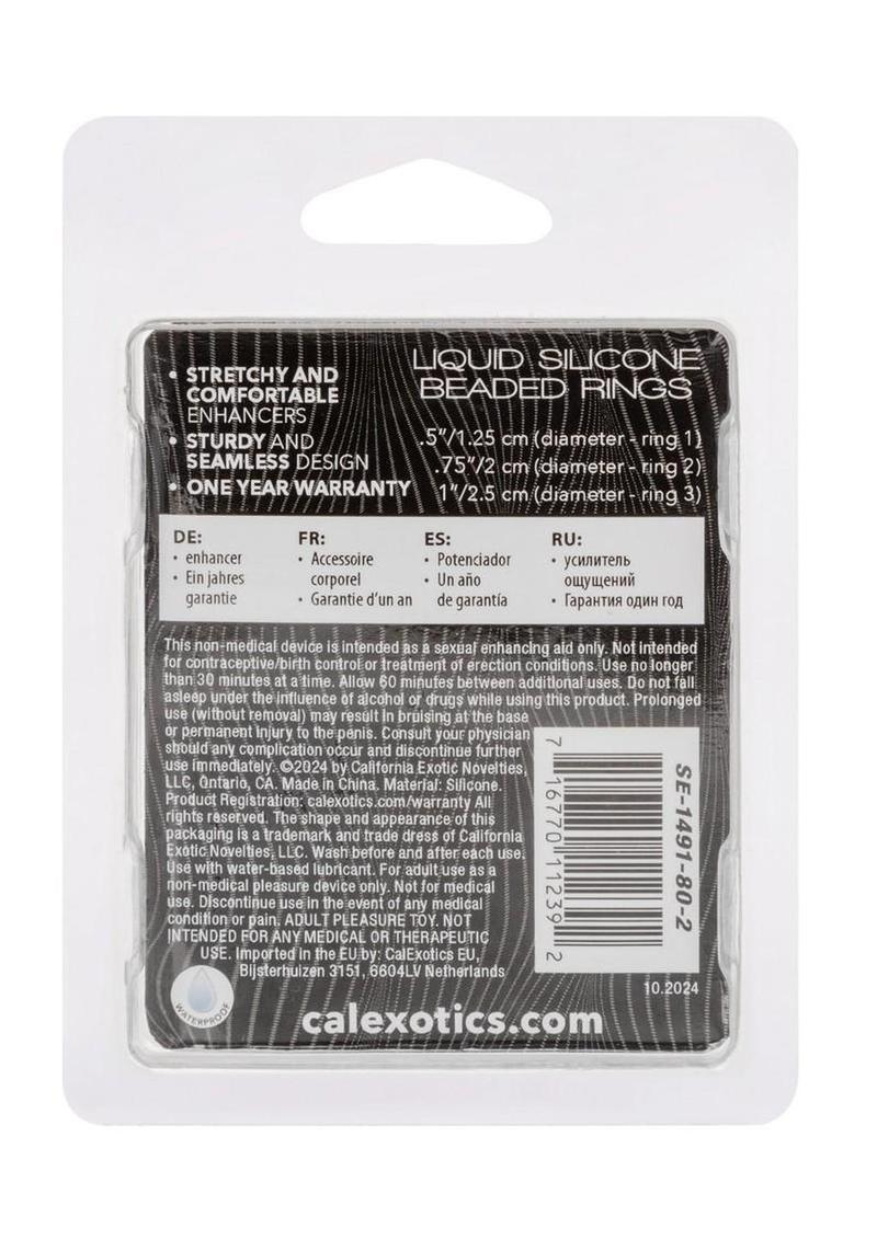 Alpha Liquid Silicone Beaded Rings Set