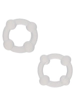 Alpha Liquid Silicone Double Stacker Rings - Clear