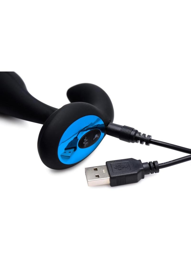 Alpha-Pro Bendable Silicone Prostate Stimulator with Stroking Bead