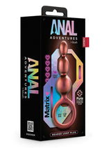 Anal Adventures Matrix Beaded Loop Silicone Plug - Brown/Copper