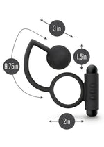 Anal Adventures Platinum Silicone Anal Ball With Vibrating C-Ring