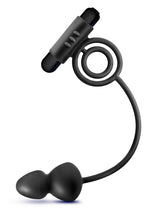 Anal Adventures Platinum Silicone Plug With Vibrating C-Ring