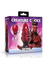 Asstopus Tentacle Inflatable Silicone Anal Plug - Black/Red - Medium
