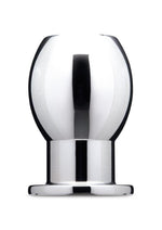 B-Vibe Aluminum Hollow Tunnel Butt Plug - Silver - 3in