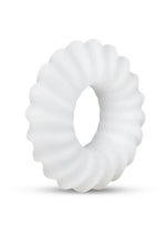 B-Vibe Flex Ring Ripple Silicone Cock Ring - White