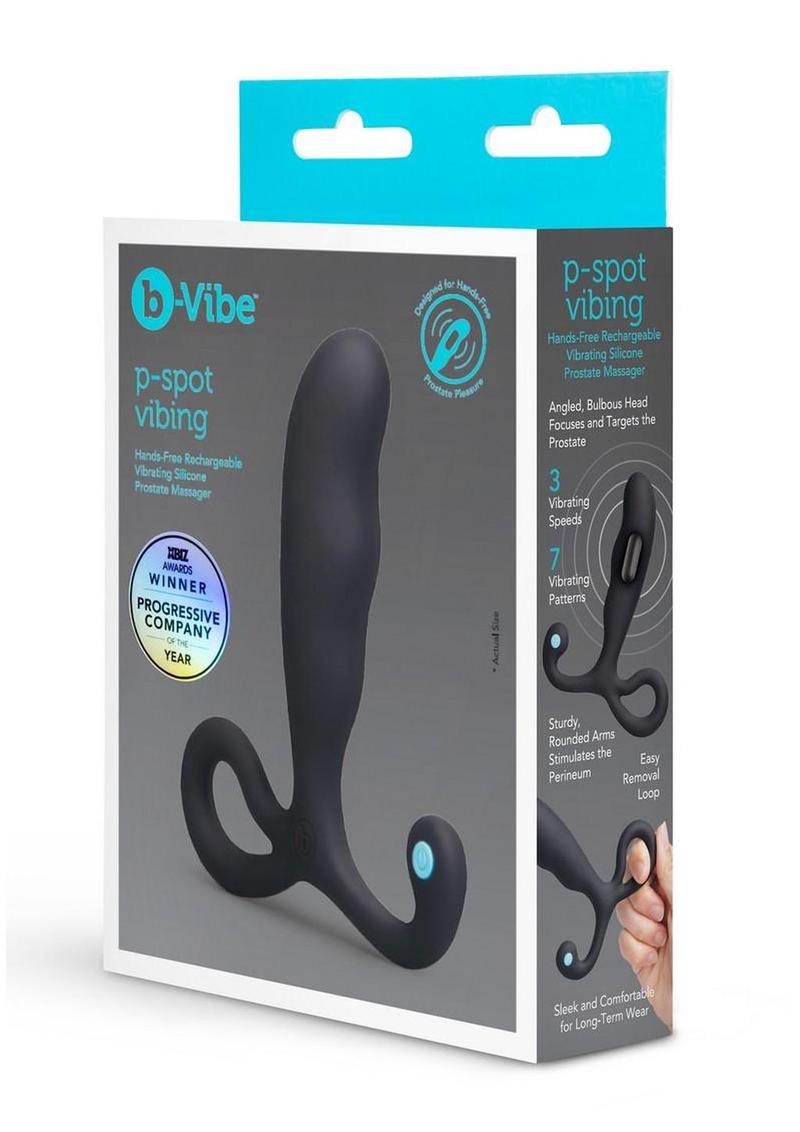 B-Vibe P-Spot Vibing Silicone Prostate Massager - Black