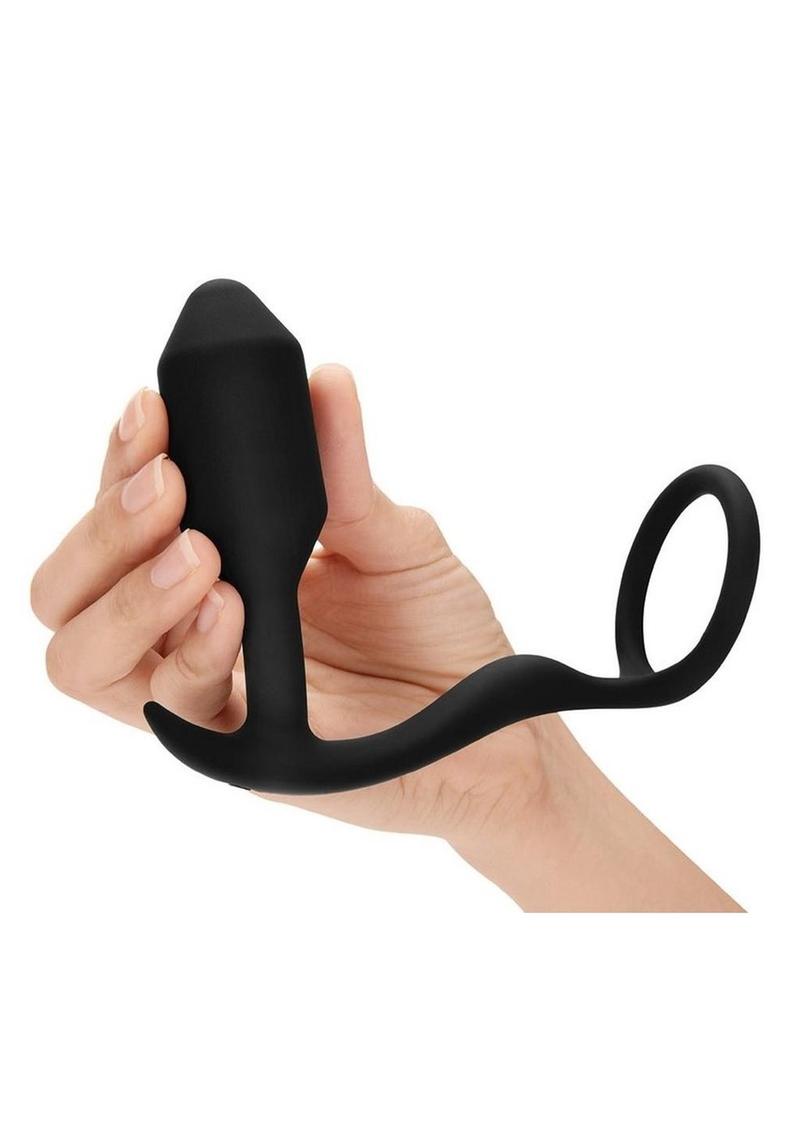 B-Vibe Snug And Tug Weighted Silicone Plug And Penis Ring
