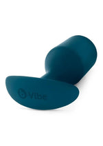 b Vibe Snug Plug Weighted Silicone Anal Plug Marine Blue