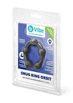 B-Vibe Snug Ring Orbit Nubby Silicone Cock Ring - Black