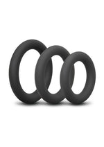 B-Vibe Snug Ring Thick Silicone Cock Ring - Black - 3 Pack