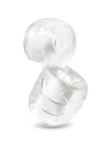 B-Vibe Stretch Tech Double Barrel Ultra Stretchy Cock Ring and Ball Stretcher - Clear