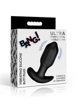 Bang! Bumpy Vibrating Rechargeable Silicone Butt Plug - Black