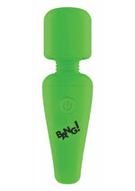 Bang! Glow in the Dark Mini Wand Rechargeable Silicone Vibrator