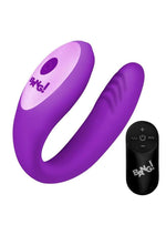 Bang! Gyrating G-Spot Rechargeable Silicone Dual Stimulating Vibrator with Remote - Purple