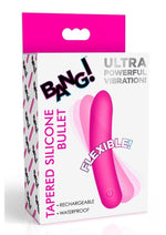 Bang Tapered Flexible Silicone Rechargeable Bullet - Pink