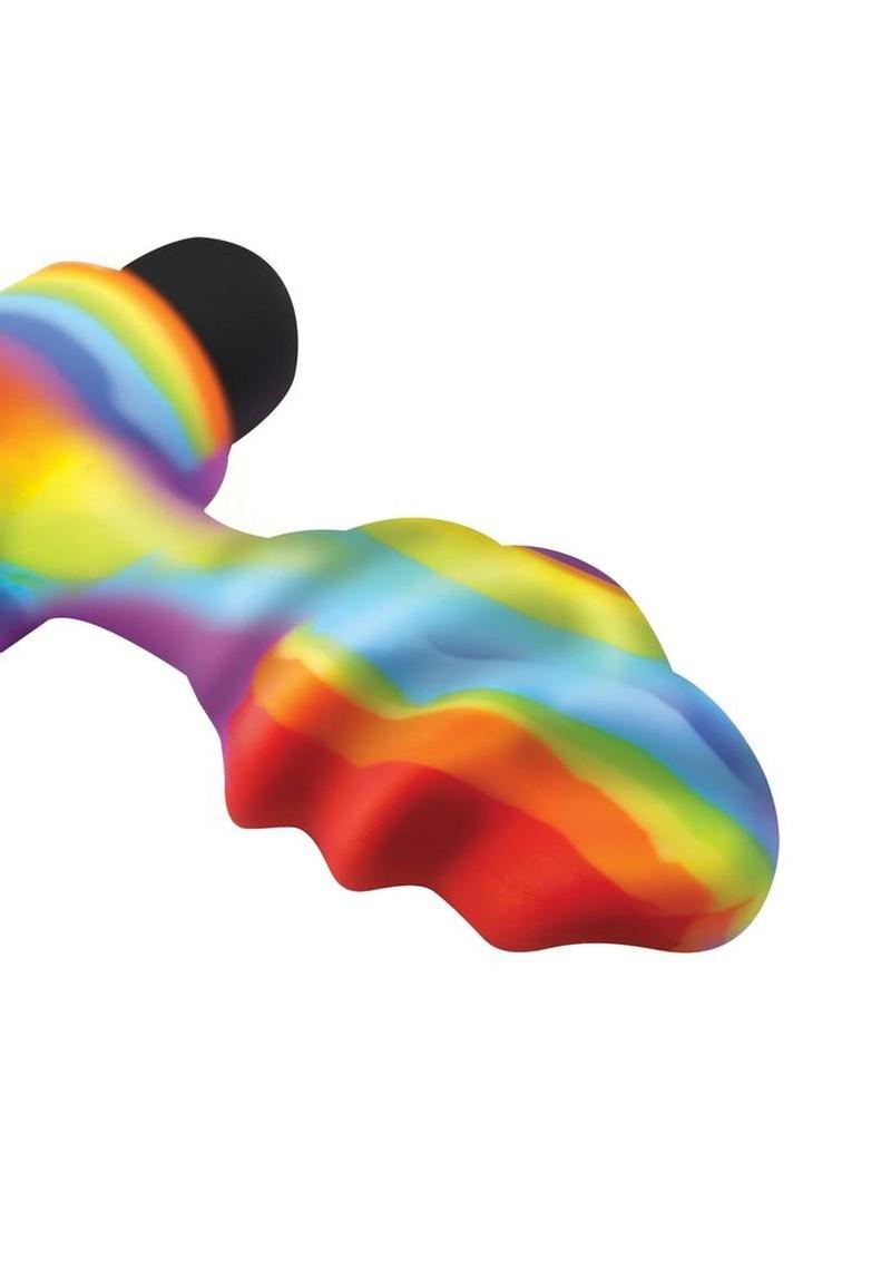 Bang! Vibrating Rainbow Butt Plug