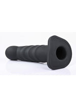 Ribbed Silicone Hollow Dildo Banx