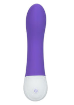 Basic Essentials Rechargeable Silicone G Vibrator - Purple