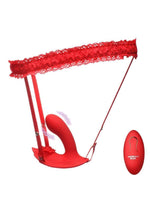 Bedroom Bliss G-Spot Silicone Rechargeable Panty Vibe with Remote Control - Red